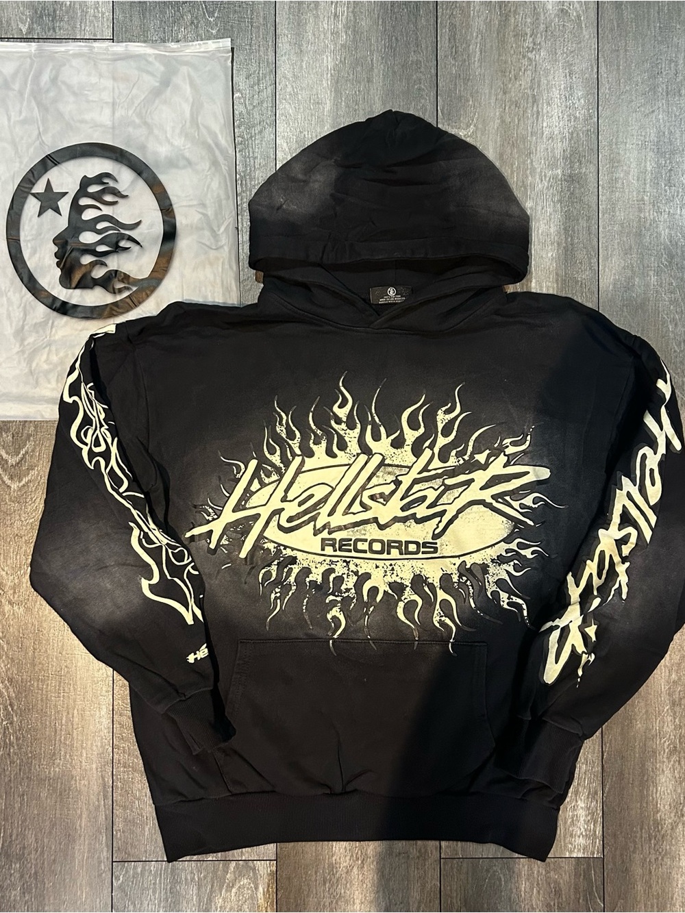 Hellstar Records Black Graphic Hoodie - Men's Pullover